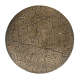 Metal Accent Table – Flower Design in Antique Gold | Furniba