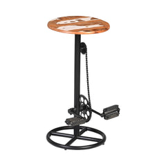 Buy Cycle Bar Stool Online India – Wood & Leather Seat | Furniba