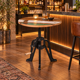 Industrial Crank Bar Table with Adjustable Height | Furniba