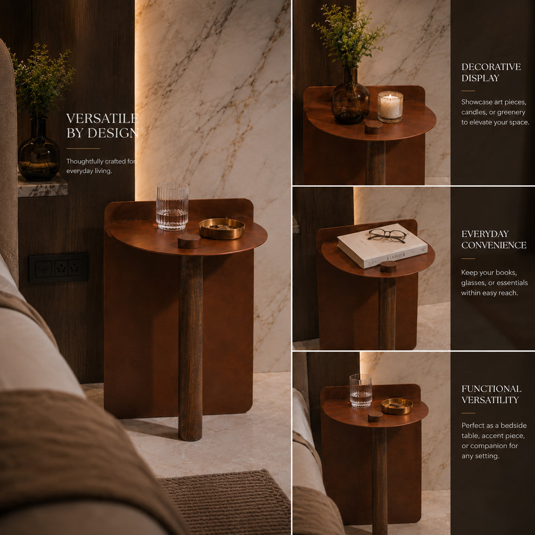 Dominic Accent Table with Wood Detail