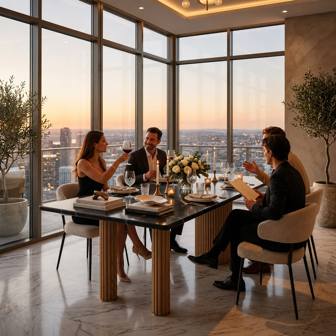 Venom Contemporary Marble Dining Table