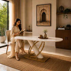 Aladdin Gold &  Marble Dining Table