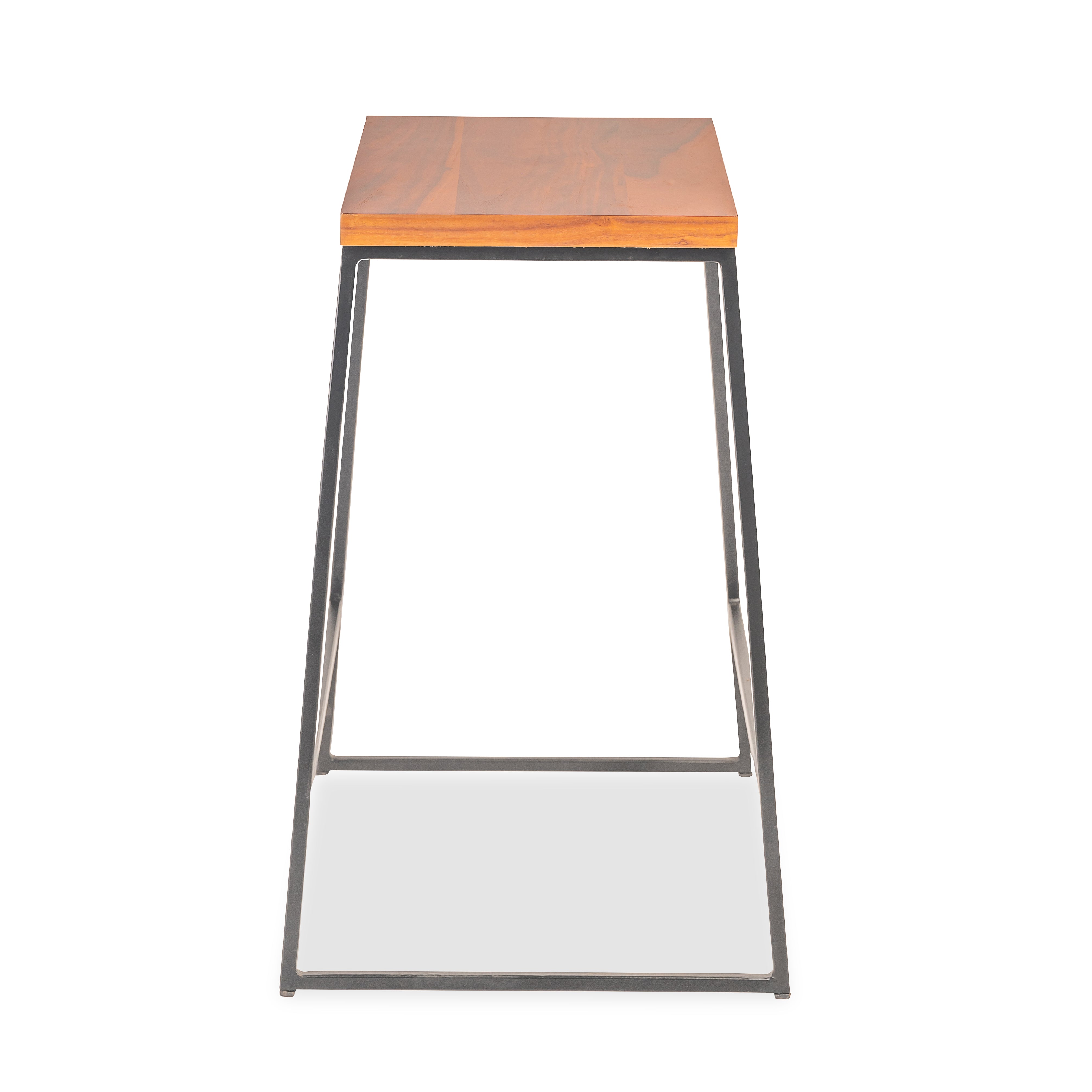 Wooden Bar Table – Square Top with Black Metal Frame | Furniba