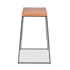 Wooden Bar Table – Square Top with Black Metal Frame | Furniba