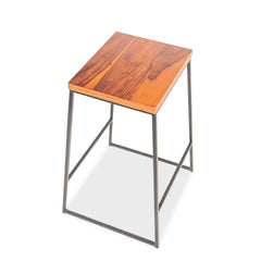 Wooden Bar Table – Square Top with Black Metal Frame | Furniba