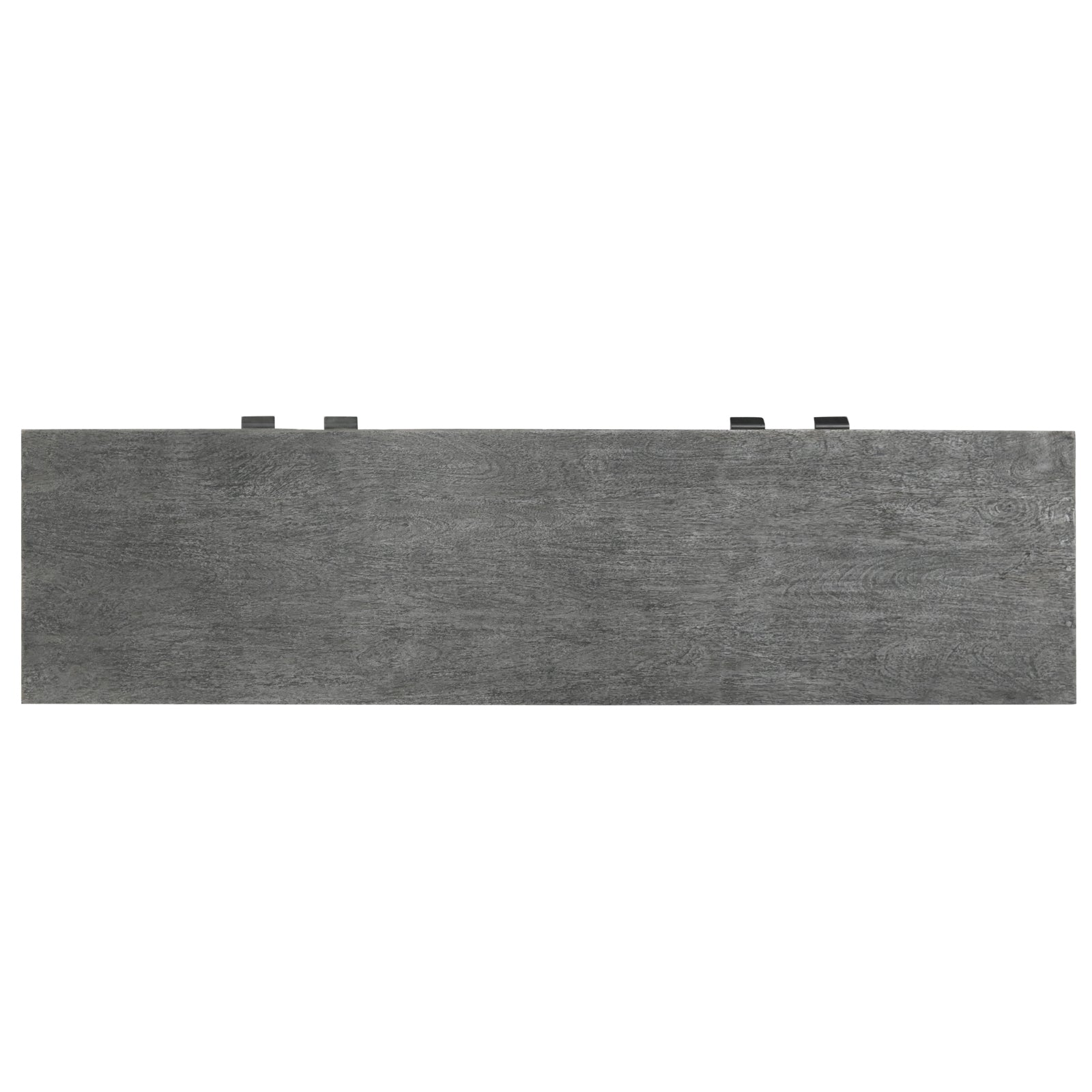 Modern Wooden Sideboard Cabinet with Marble-Patterned 4-Door Panels & Metal Legs