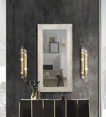 Large Hand-Carved Wooden Full-Length  Floor Wall Mirror