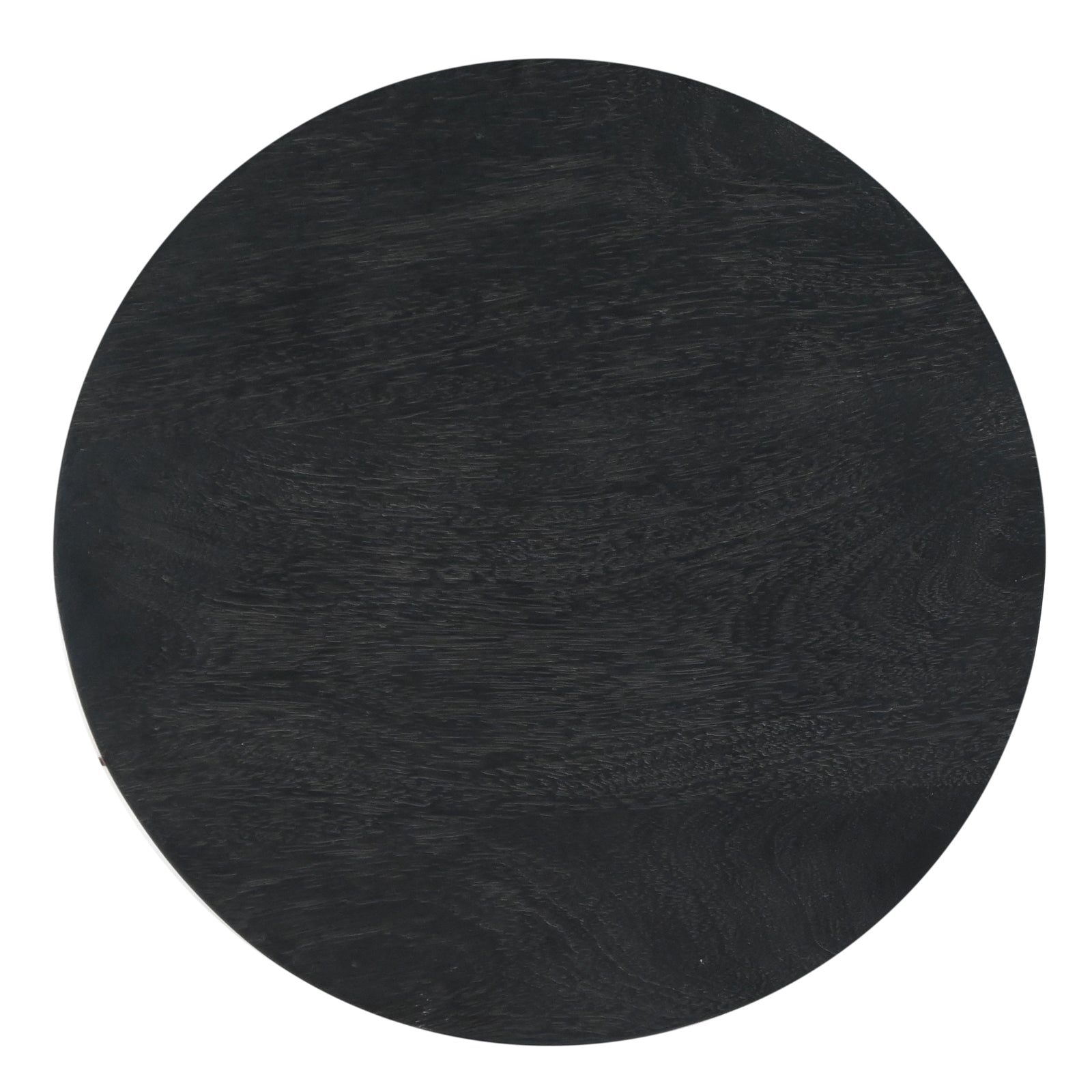 Minimalist Round Wooden Accent Center Table Set with Column Pedestal Base