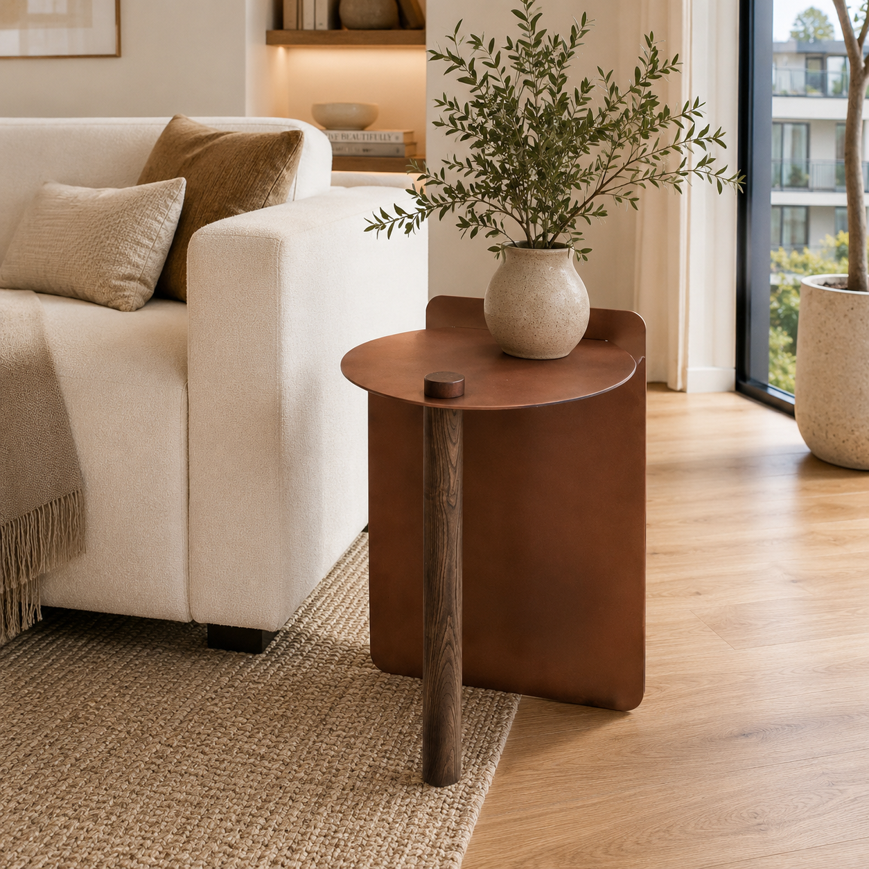 Dominic Accent Table with Wood Detail