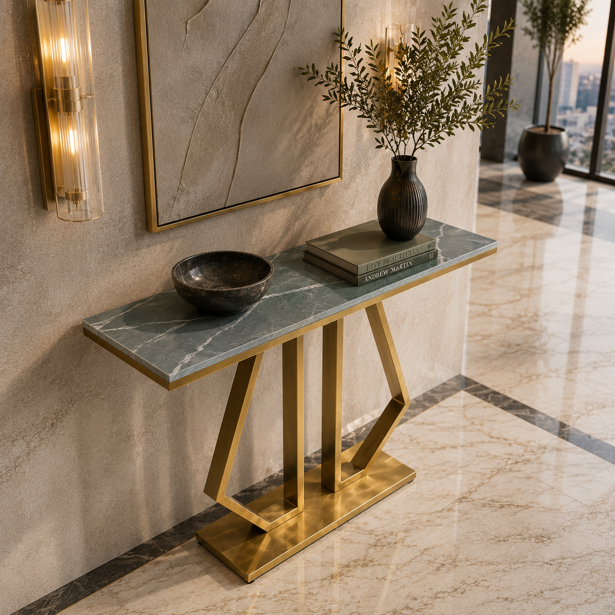 Prestoria Noir  Console Table