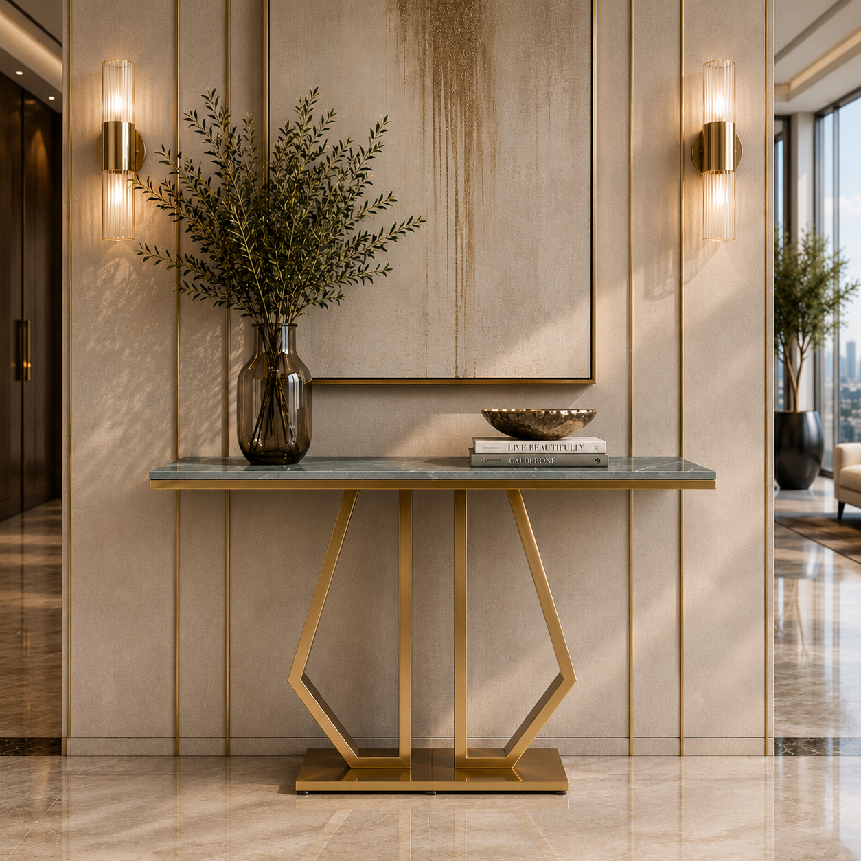 Prestoria Noir  Console Table