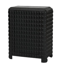 Wooden Bar Cabinet with 3D Diamond Carved Doors | Furniba