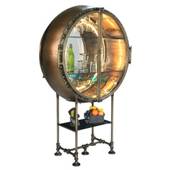 Wine Cabinet – Industrial Porthole with LED Light | Furniba