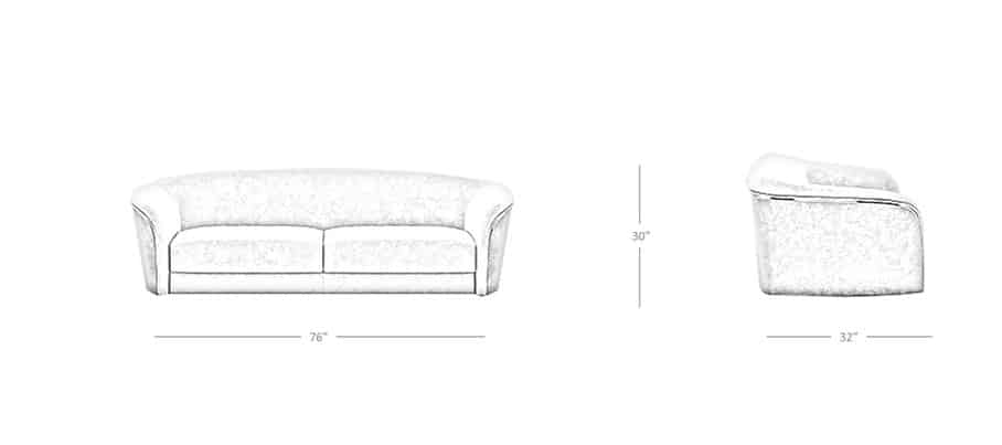 "Luxury Curved Beige Velvet 3-Seater  Sofa with Dark Wooden Outer Shell"