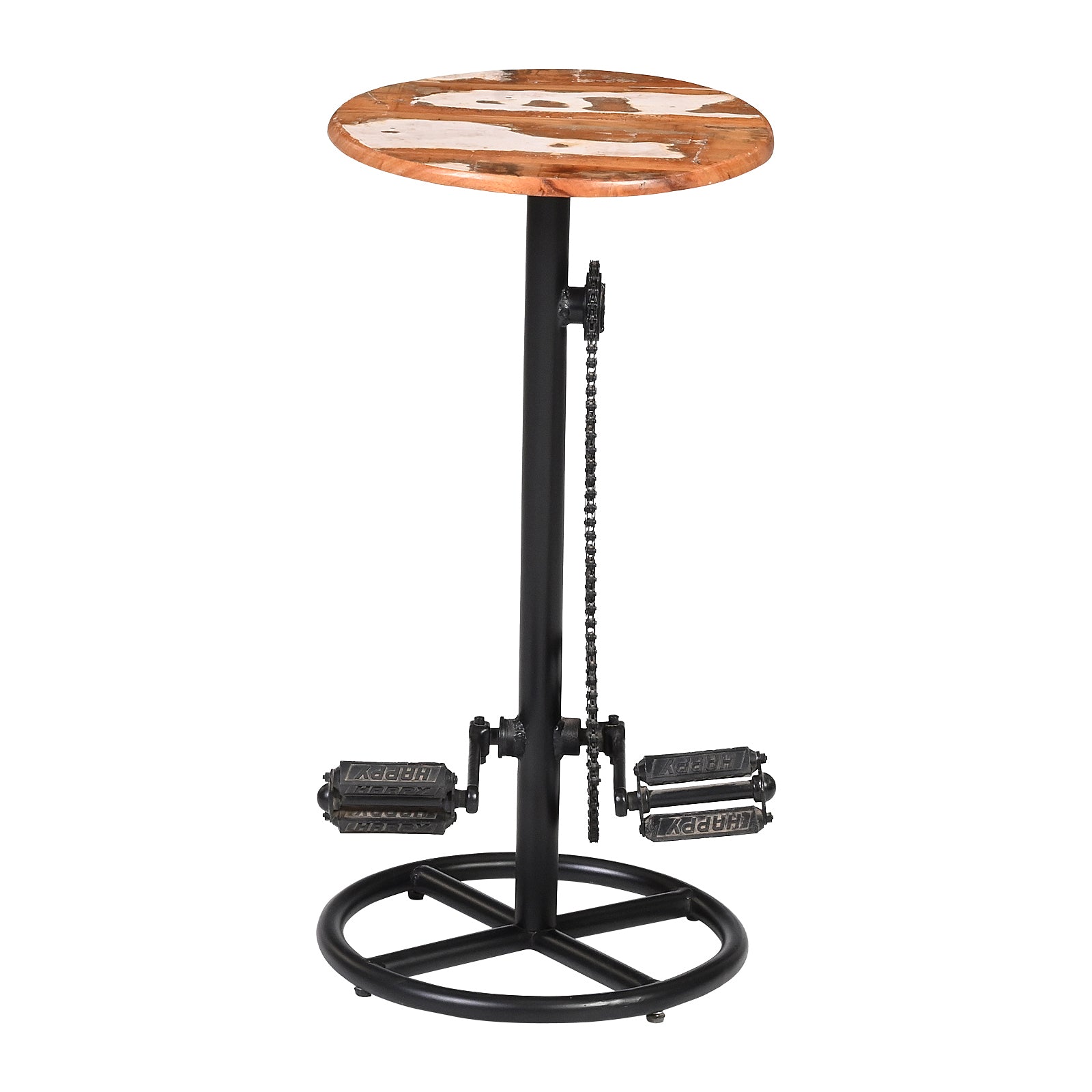 Buy Cycle Bar Stool Online India – Wood & Leather Seat | Furniba