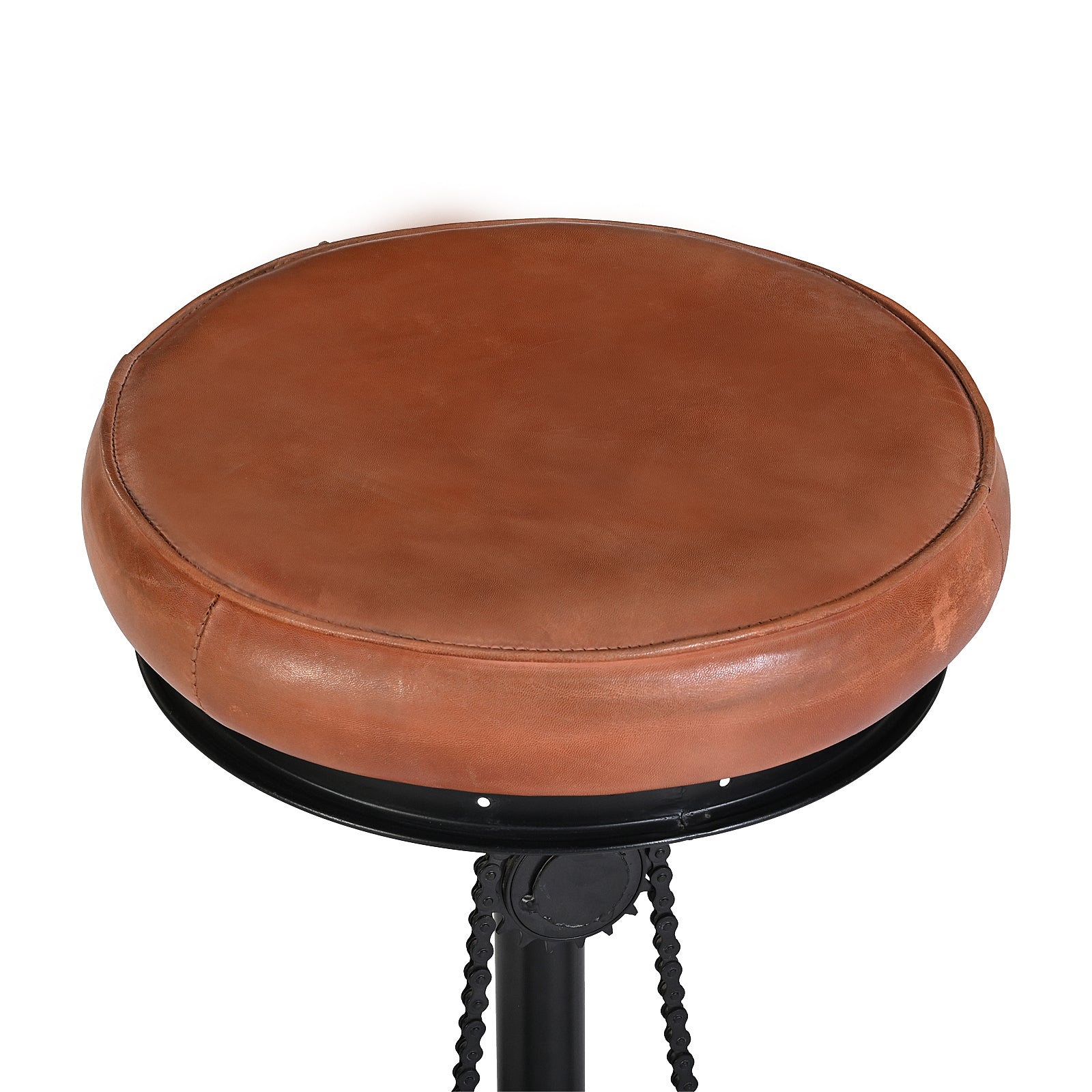 Buy Cycle Bar Stool Online India – Wood & Leather Seat | Furniba