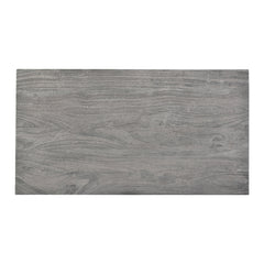 Industrial Grey Wooden Coffee Table with  Geometric Black Metal Legs