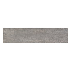 Industrial Grey Wooden Dining Bench with Geometric Black Metal Legs
