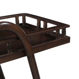 Wooden Bar Trolley – 2 Shelves & 6 Bottle Slots | Furniba