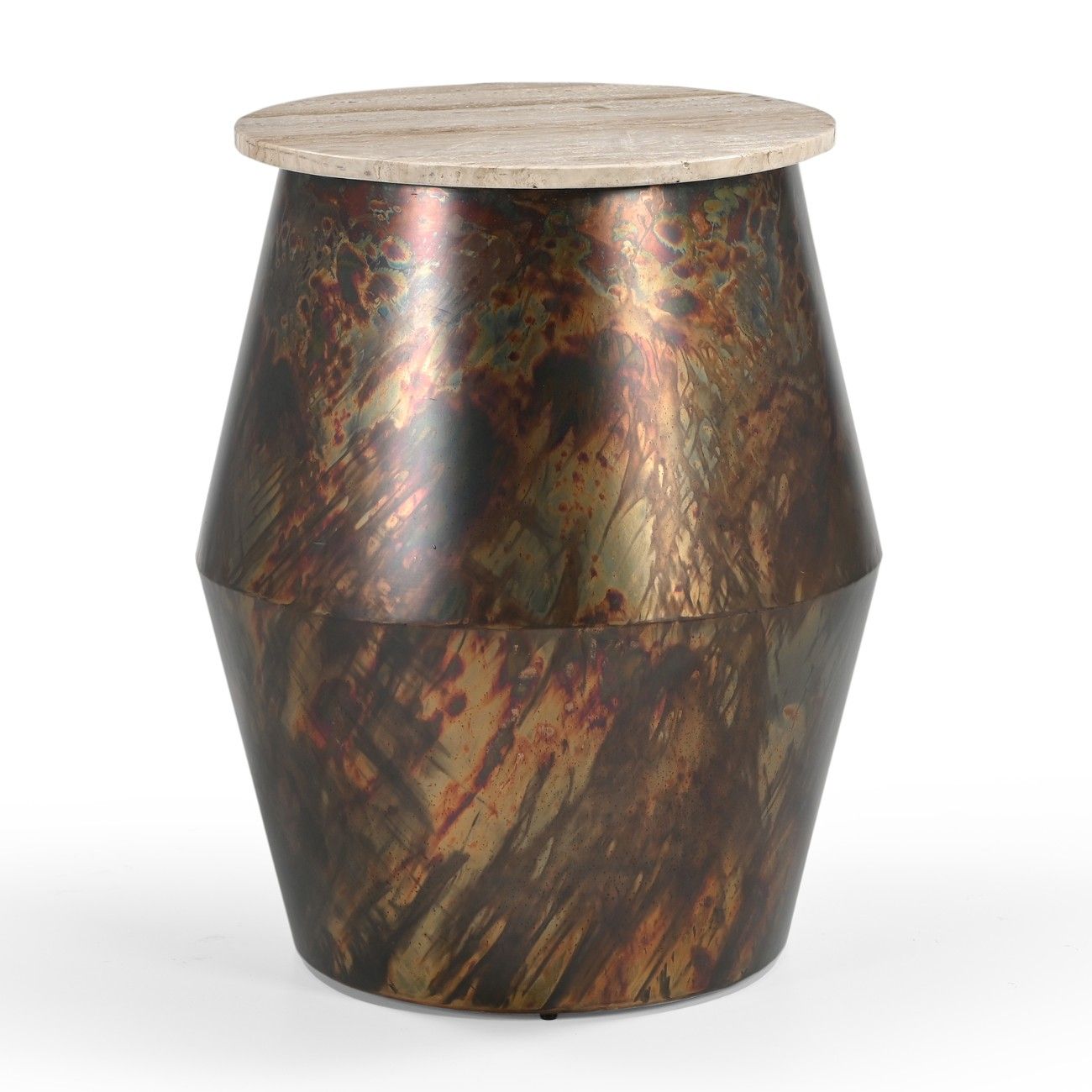 Chitkabra Drum Marble Top Side Table – product view
