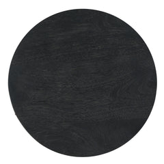 Wooden Side Table Set of 2 – Round Mango Wood Pedestal | Furniba