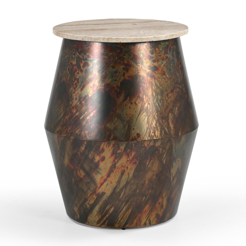 Chitkabra Drum Marble Top Side Table – product view